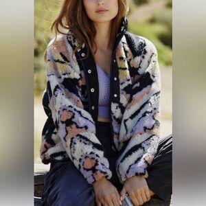 Free People Multicolor Sherpa Jacket - Women's